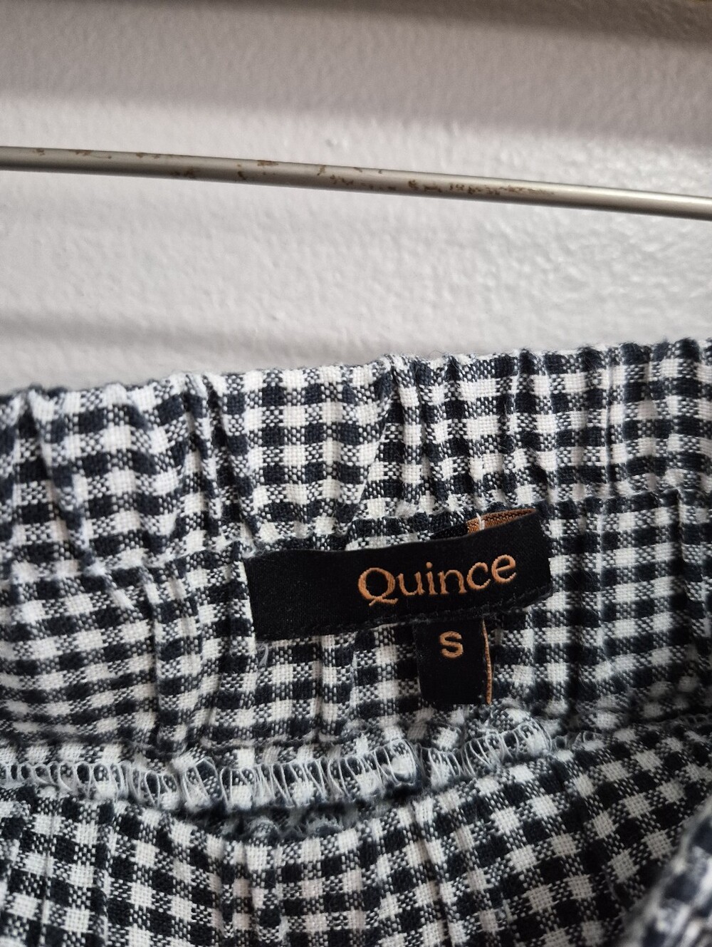 Quince European Linen Maxi Skirt Classic Mini Gingham Size Small - Picture 6 of 8